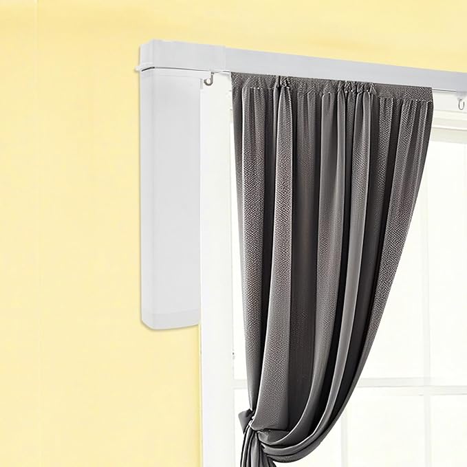 Electric Ceiling Curtain Track,13ft Ceiling Smart Curtains System w/Automated Rail,Automatic Curtain Opener/Close Smart Drapery Curtain Track Rod Rail,Motorized Curtains Rod,Motorized Rails for Study