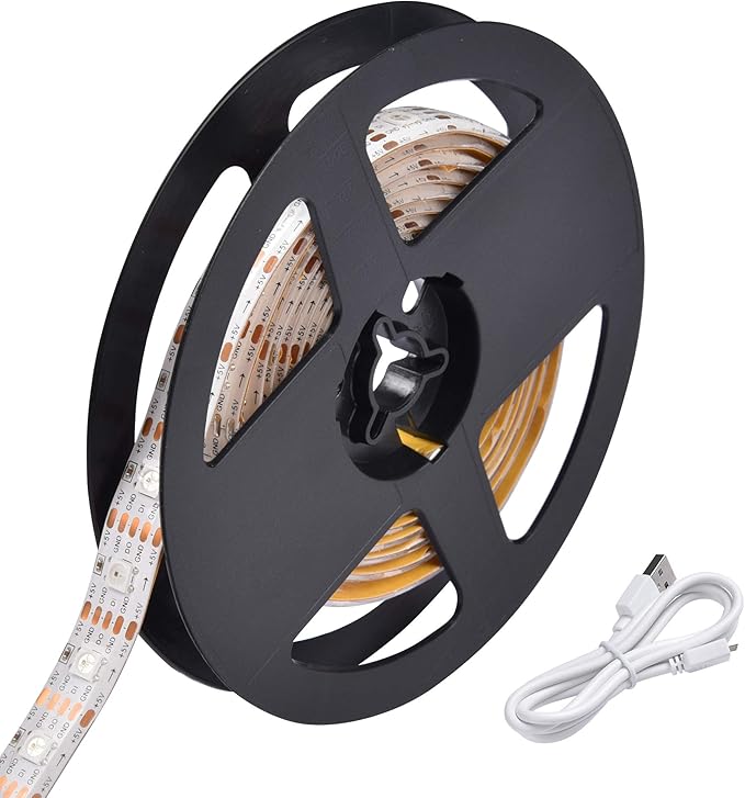Yescom APP Control LED Strip Light 6.6ft Music Sync Color Changing WiFi Smart 120 LEDs Ambient Lamp Compatible with Alexa & Google Assistant for Bedroom Gaming Room