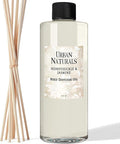 Urban Naturals Reed Diffuser Oil Refill Honeysuckle Jasmine with Hyacinth, Cassis, Neroli, Rose, Iris, Lily of the Valley 8 oz + Free Reed Sticks, Made in the USA