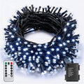 ITICdecor 33ft 100 LED Christmas String Lights, Waterproof Fairy Starry String Lights Battery Operated, 8 Modes Decorative Lights for Indoor Outdoor Xmas Tree Party Garden (White)