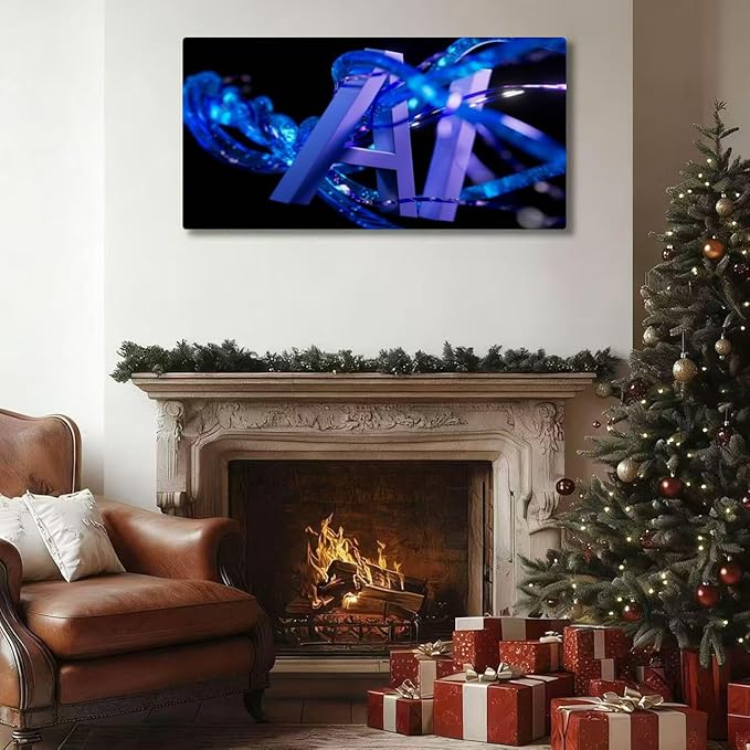 Wibinuki Wall Art Wall Decor Wall Paintings Artificial Intelligence Machine Learning Large Language Model for Living Room Bedroom Bathroom Home Decor Can Be Hung Directly 20"x 40"
