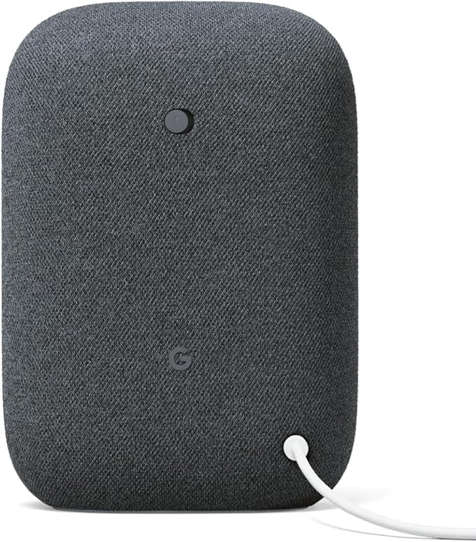 Google Audio Bluetooth Speaker - Wireless Music Streaming, Powerful Sound, Assistant Built-in, Wi-Fi and Bluetooth Connectivity, Smart Home Control, Stereo Pairing (Charcoal)