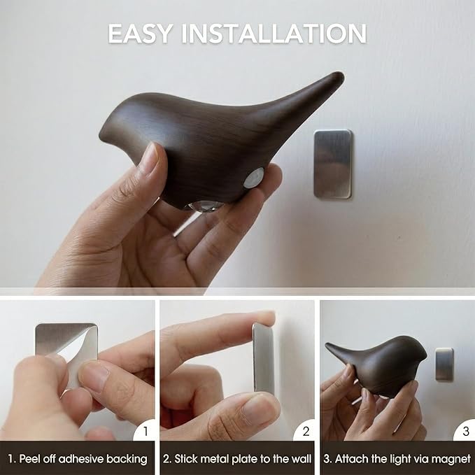 Motion Sensor Night Light, Magnetic Wall Light with Dimmable Brightness, 3 Color Modes, Rechargeable LED Night Light for Bedroom, Stairs, Hallway, Kids Room