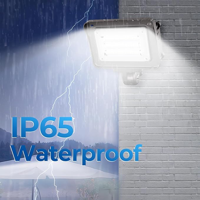 CINOTON 30W LED Flood Lights Outdoor, 4200LM IP65 Waterproof Security Wall Pack Lighting Fixture with 180° Knuckle for Court Porch Patio Garage 5000K Daylight AC 100-277V 1 Pack