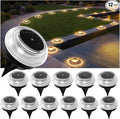 Solar Ground Lights Outdoor 12PK - IP67 Waterproof Solar Pathway Lights, Garden Lights Solar Powered, Outdoor Solar Lights for Yard, Landscape Lighting for Patio Driveway Backyard Decor(Warm White)