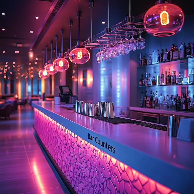 LED Strip Lights 24V COB LED Pink Super Bright LED16.4ft Dotless High Density 14W/m, 8mm Width Cuttable Flexible for Home DIY led Pink Commercial Decoration Projects (No Power Supply)