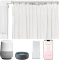 Smart Curtains System, Electric Curtain Track with Automated Rail, Motorized Curtain Rod with Remote Control, Works with Alexa Google Home Tuya App, Voice Control, for Home Bedroom (126 Inches)
