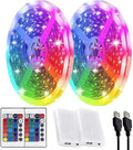 LED Strip Lights Battery Powered,13.2FT Led Lights USB Powered for TV,5050 Multi-Color Changing Led Lights for Bedroom,Home Decoration,Party,Camping (4m)
