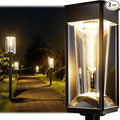 Solar Lights Outdoor, 2-in-1 Warm&Cool, 2 Pack Bright Solar Pathway Lights Waterproof IP65, Long Lasting Solar Path Light for Yard, Patio, Lawn, Garden, Landscape Decoration Lighting