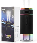 Portable Small Humidifiers for Travel, Mini Air Ultrasonic Humidifier with Filter Element - Cool Mist, Whisper Quiet, Nightlight, 350ML Tank, Car Modes, Perfect for Baby, Bedroom, Hotel, Desk, Plants