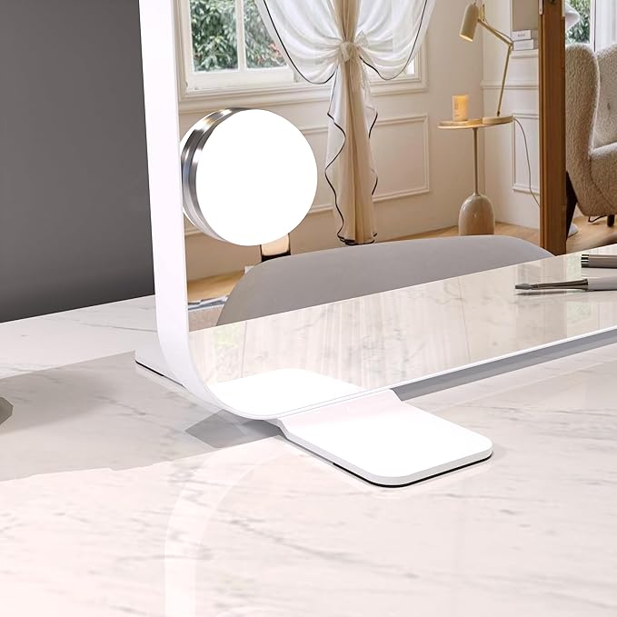 BEAUTME Large Vanity Mirror with Lights, 36''×24'' Makeup Mirror, Light up Mirror with 16 Dimmable LED Lights and 10X Magnification, 3 Lighting Modes, Touch Control