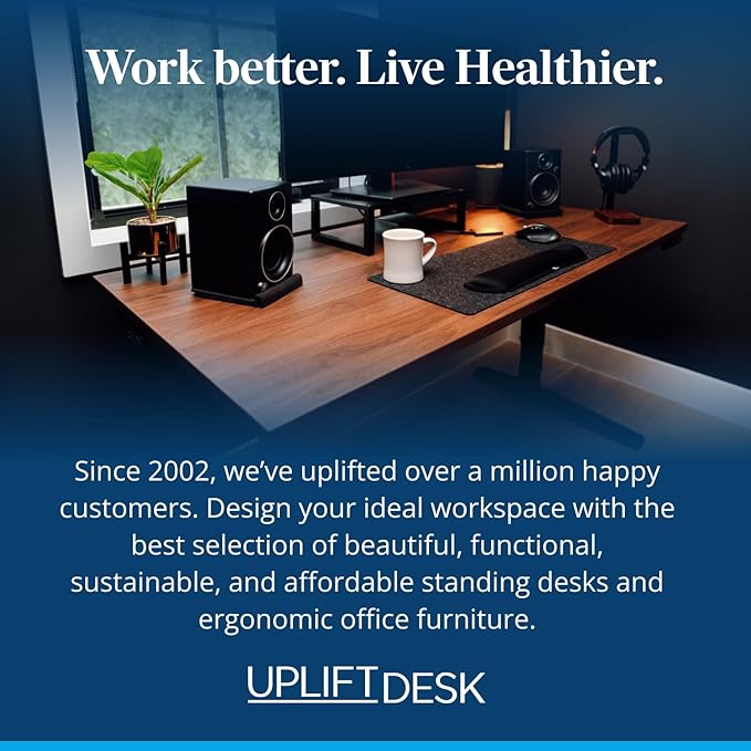 UPLIFTDESK Sliding Flex Clamp Lamp – LED Office Desk Lamp with Clamp with 6 Brightness Levels and 4 Color Temperatures, Great Work from Home and Office Accessories (Black)