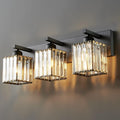 19.5" KnurledBrassWallSconcesSetof2,BronzeBathroomVanityLightFixtureswithWaterRipplesGlassTube,ModernLampforBedroom,LivingRoom,Hallway,Staise,Mirror,Kitchen