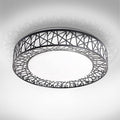 ASD 16 Inch LED Flush Mount Ceiling Light Fixture for Bedroom, 28W 1576LM 5CCT 2700K-5000K, Triac Dimmable Lights, Dining, Living Room, Kitchen Lamps, Modern Home Lighting Fixtures, Black, ETL