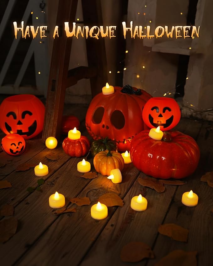 Raycare 150Pack Flameless Candles, Battery Operated LED Tea Lights, Long Lasting Fake Candles, Electric Candles for Wedding, Holiday Party, Centerpieces, Home Decor, Halloween, Christmas