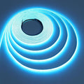 TOPAI 24V Thin 5mm ice Blue COB LED Strip 16.4ft Narrow LED Tape Light Dotless 400LEDs/M High Density Cuttable Flexible for Cabinet Home DIY Lighting Projects
