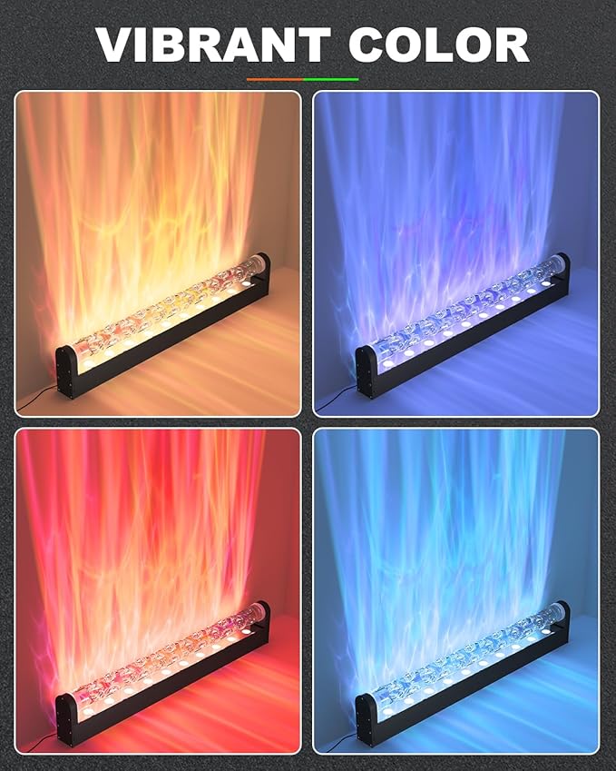 TACAHE RGBW Dynamic Wave Wall Light - Flowing Water, Aurora Visual - Color Changing Wall Washer Lamp with Remote & APP - Ambient Light for Living Room, Gaming Set - 39.3" - 12W - 1 Pack