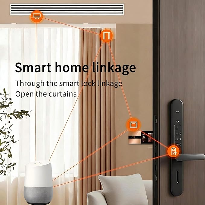 Mini Zigbee Motor with Plug for Smart Curtain Track System, Motorized Curtains with Remote Control, Compatible with Alexa,Google and Siri