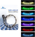 Kingwin RGB LED Strip Lights, LED Light Strip Magnetic w/Adhesive Option for Computer Case, PC, Laptop, and Background Lighting. 5050 SMD Strip Lights, 12 Inches [Asus Aura RGB Compatible]