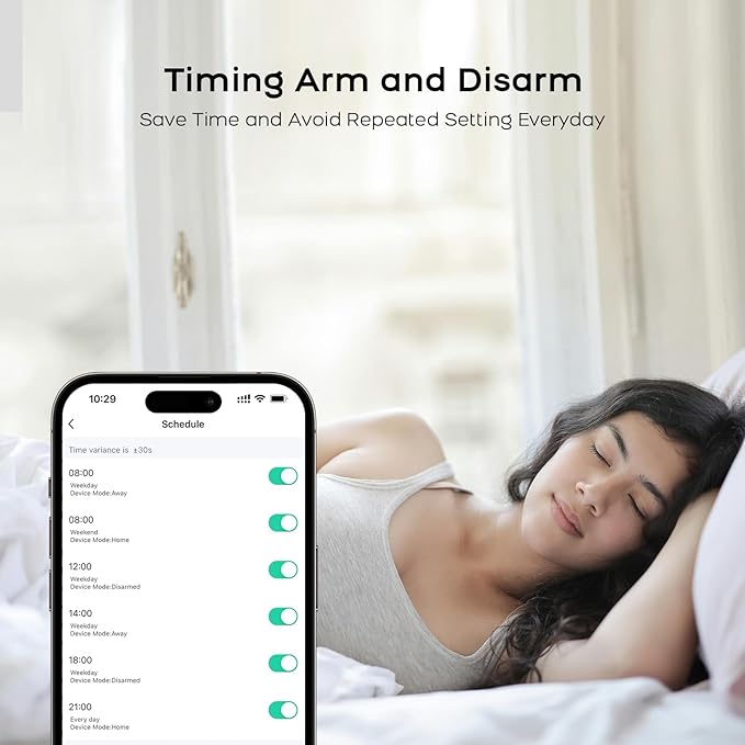 Alarm System for Home Security Smart Home Alarm System, Wireless WiFi Home Alarm System with Siren, PIR Motion Sensor, Remote Controls, Window/Door Sensor No Contract Required,24/7 Protection