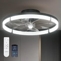 addlon Ceiling Fans with Lights and Remote, 20 Inch Low Profile Ceiling Fans, 3000-6000K Dimmable Modern Flush Mount LED Fan Light, Fandelier Ceiling Fan for Bedroom, Kitchen, Living Room
