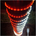 Russell Decor 40ft LED Rope Lights Indoor Outdoor Decorative Lighting for Party Trees Patio Deck Flexible String Lights(Red White)