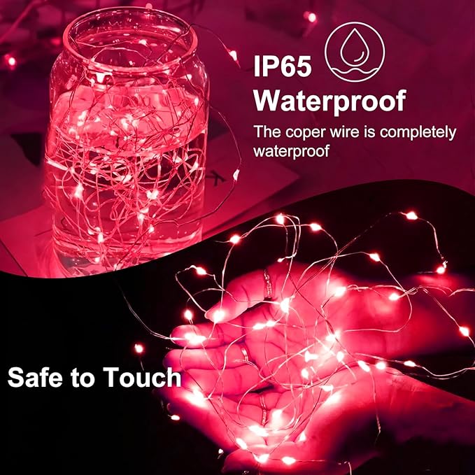 12Pack Fairy Lights Battery Operated, 7ft 20 LED 3 Modes Speed Twinkle Mini String Lights Waterproof Silver Wire Firefly Starry Lights for Mason Jars Wedding Party Christmas Decorations