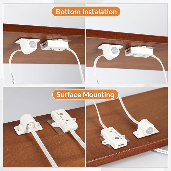 Indoor LED Stair Light Motion Sensor Complete Set Stair Running Light with COB LED Strip Light Cascading Stairwell Staircase Lighting Under Tread Lights with Remote for New Construction