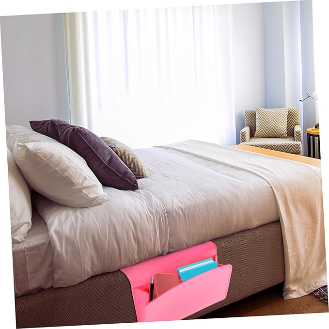 Zerodeko Modern Bedside Storage Container Organization and Storage Drawer Felt Material for Laptop Tablet Books Pink