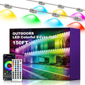 XINKAITE 150FT Permanent Outdoor Lights with 75 LEDs - Smart RGB+IC with 16 Million DIY Colors, IP67 Waterproof, App & Remote Control, Hundreds of Dynamic & Scene Modes for Holidays, Christmas & Home