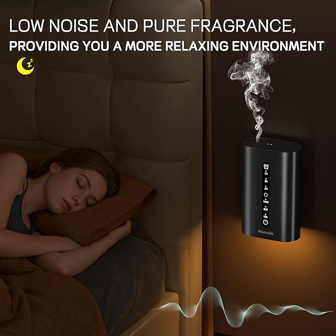 2025 Upgrade Smart Plug in Diffuser, Waterless Scent Diffusers for Home Cover Up to 800 Sq. Ft with 3 Mist Levels & Timers, Waterless Essential Oil Diffuser with RGB Lighting for Home, Office