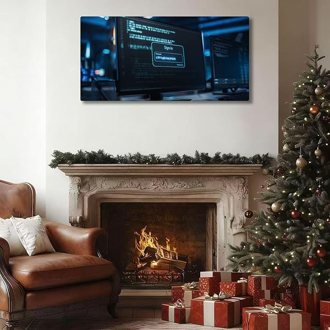 Wibinuki Wall Art Wall Decor Wall Paintings Desktop Computer Screen Showing How a Quantum Computer is Breaking for Living Room Bedroom Bathroom Home Decor Can Be Hung Directly 20"x 40"