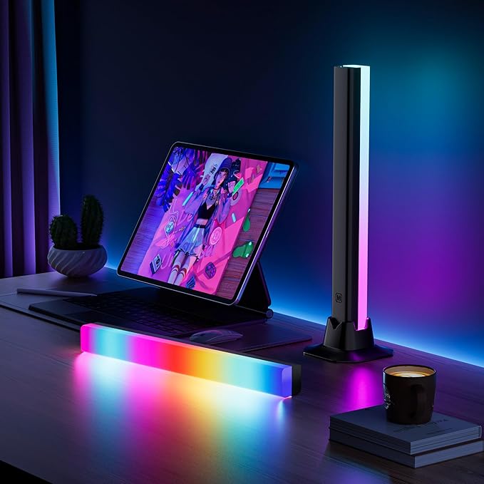 MIHEAL LED Light Bar RGB Lamp,Smart Lighting Tower Starter Kit with Remote for PC, TV, Gaming Room and Computer Case …