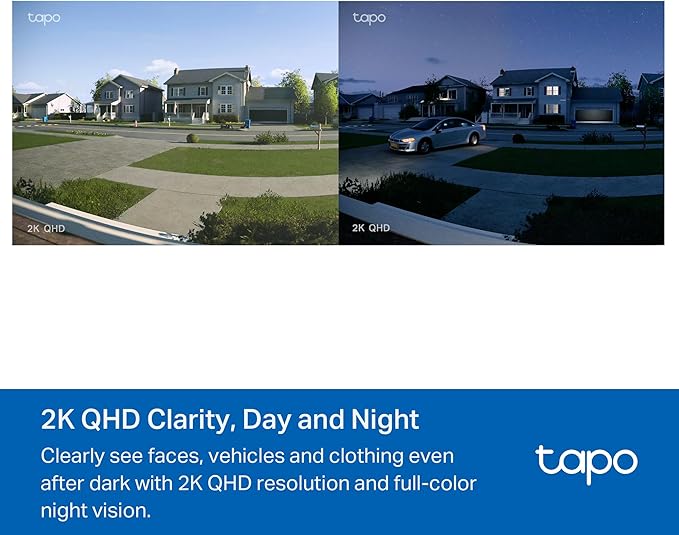 Tapo 2K+ Wired or Battery Powered Smart Video Doorbell with Chime - 180° Field of View, Person/Vehicle/Package Detection, Ring Call, 2-Way Audio, Subscription-Free Local Storage or Optional Cloud,D225