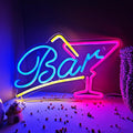 Bar Neon Sign Led Wall Decor Man Cave Neon Light Up Signs Wall Art for Bar Wine Home Room Bedroom USB Powered 15.3"x9.8"