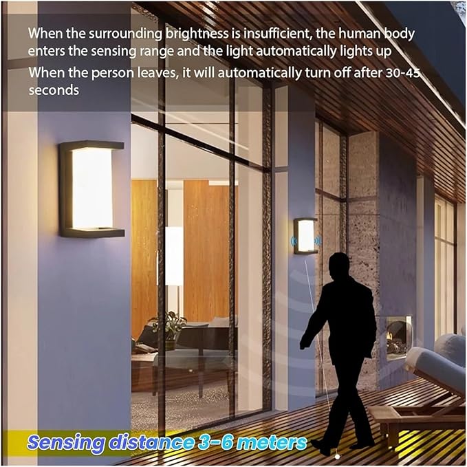 Long Wall Light, LED Wall Lamp Motion Sensor Waterproof Led Lights Wall Light Indoor Outdoor Wall Panels for Home Corridor Lighting,Bedroom Bedside Licht(Cold White,C NO Sensor)