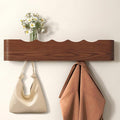 Coat Rack Wall Mount Entryway Organizer Modern Key Holder Wall Mount with Wooden Shelf Entryway Hooks for Bedroom Kitchen Hallway Bathroom for Hanging Coats Hats Dog Leashes Bags Towels