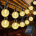 Toodour Solar String Lights Outdoor Waterproof, 36ft 60 LED Globe String Light with 8 Mode, Crystall Ball Lights Solar Patio Lights for Garden, Lawn, Patio, Gazebo, Yard, Outdoor Decor - Warm White