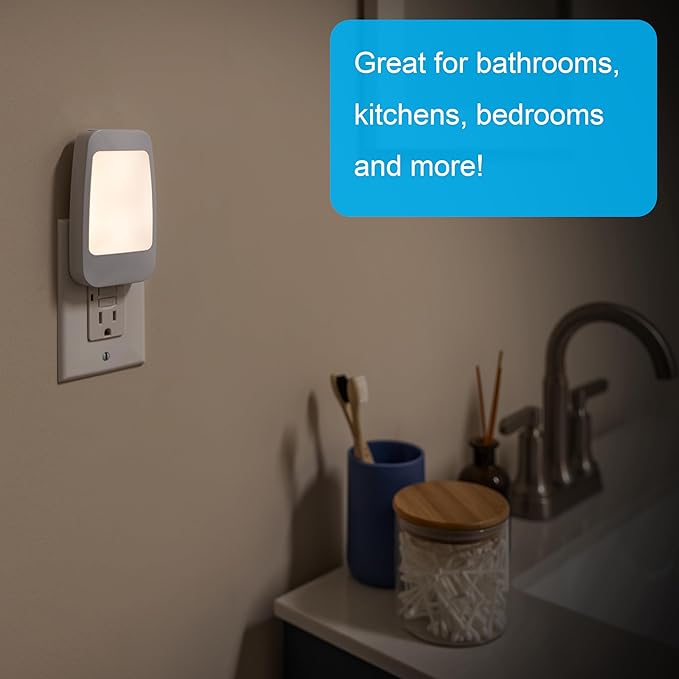 GE 4-in-1 LED Power Failure Night Light, Dusk-to-Dawn Sensor, Foldable Plug, Portable, Flashlight, Ideal for Storm, Outage, Emergency, Blackout, Hurricane, Tornado, White, 29679