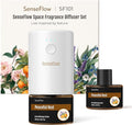 SF101 Smart Waterless Essential Oil Diffuser, Aromatherapy Diffuser for Home, Plug in Air Freshener, 120-Day Natural Aroma Mist, Covers 1000 Sq Ft – Free 30ml Peaceful Rest (Sand Beige)