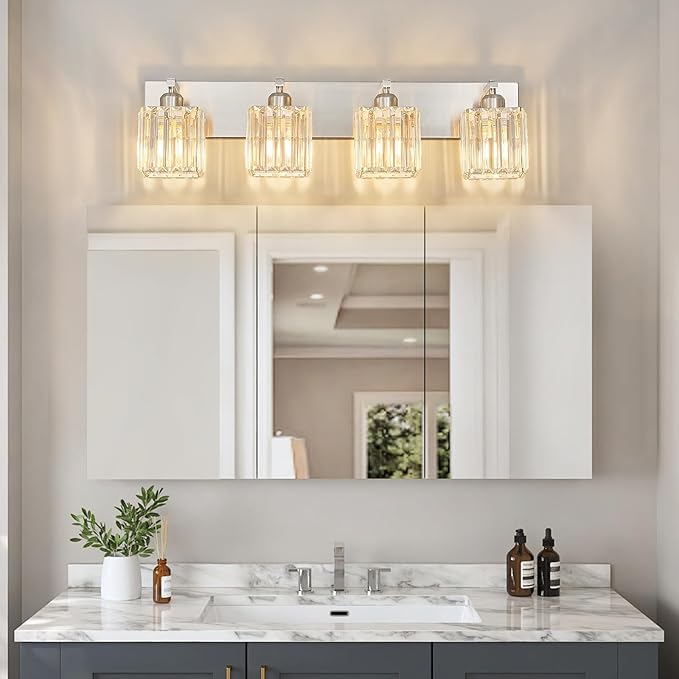 BubbleGlassBallWallSconcesBathroomLightFixturedFinish,3-LightRibbedGlobesLamps,WallMountedVanityLightFixtureforBedsideStairwayHallwayPorch