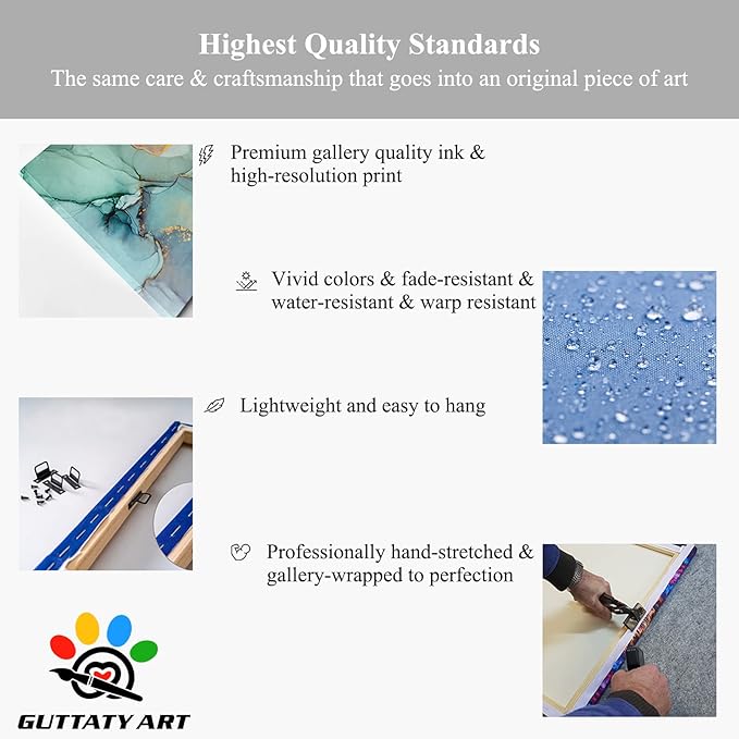 GUTTATY Zen Wall Art Decor, Modern Bathroom Zen Decor Wall Art, Relaxing Canvas Wall Art for Spa Zen Room Decor, Meditation Facing The Sea and Pebble Art Paintings for Office & Spa Decor 24x36 Inches