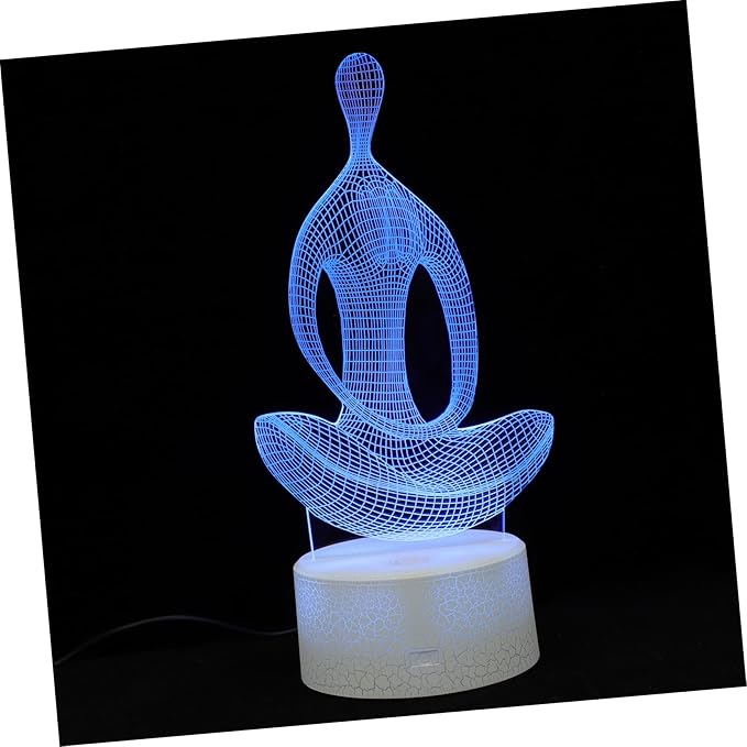 DOITOOL 1set Creative Led Night Control Colorful USB Night Lamp for Yoga Meditation Bedroom Decor and Unique