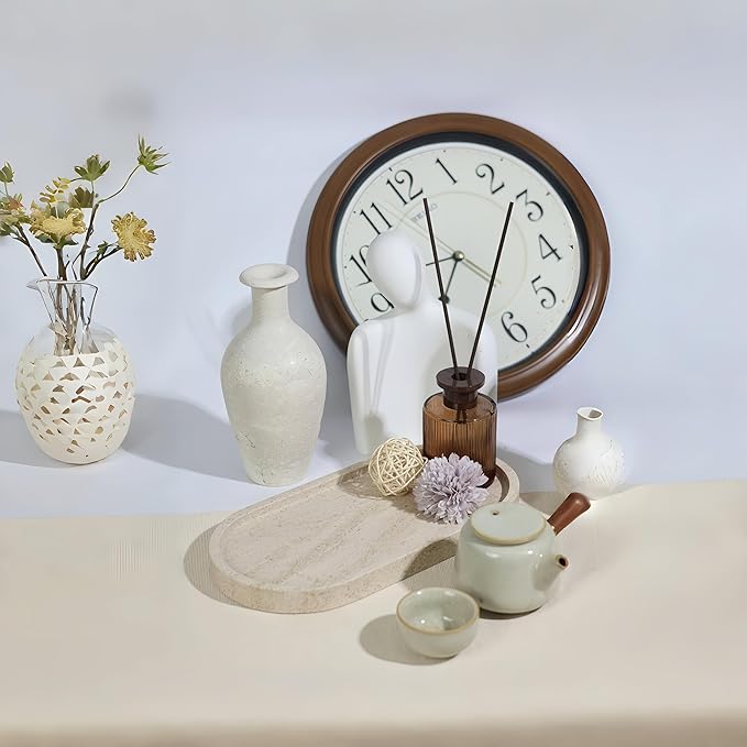 Marble Vanity Tray Organizer - 9.8"x5" Italy Natural Stone Decorative Tray，Jewelry, Perfume & Candle Display Tray，Bathroom Vanity, Dresser Top, Nightstand Decor