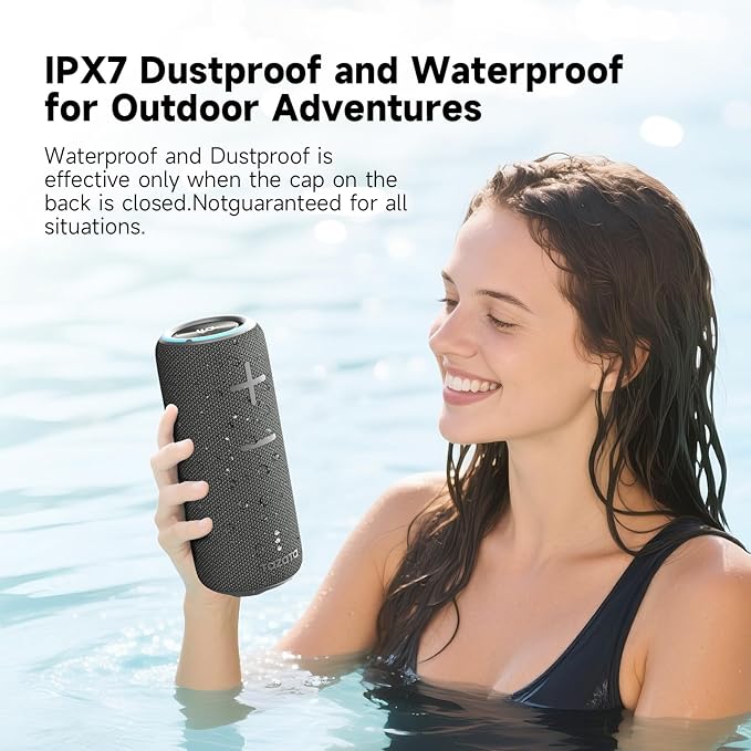 TAZATA 30W Loud Outdoor Portable Bluetooth Speaker, IPX7 Waterproof - Dustproof Wireless Speaker with Mega Bass, 8 - Hour Playtime, TWS Pairing, for Home, Party, Outdoors, Travel