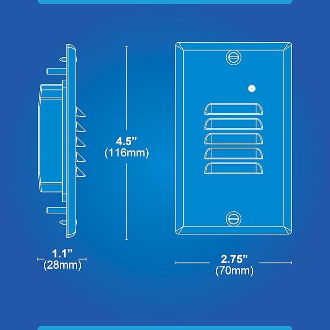 STP2 Vertical Louvered Oil-Rubbed Bronze LED Step Light with Photocell (STP2L120VOBPC)