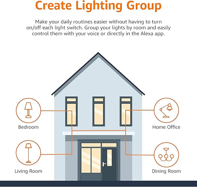 Amazon Basics Smart A19 LED Light Bulb, Dimmable Soft White (2700K), 9W (60W Equivalent), 800LM, Works with Alexa Only, Energy Efficient, 2.4 GHz Wi-Fi, No Hub Required, 1-Pack