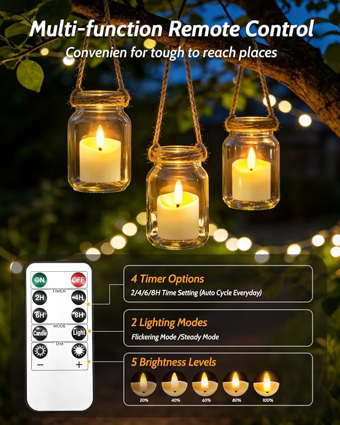 Rechargeable Flameless Candles with Remote Timer, 1.5"x2" LED Votive Fake Candles, Flickering Tea Lights Candles Battery Operated for Wedding Party Windows Table Home Decor Easter (12 Pack)