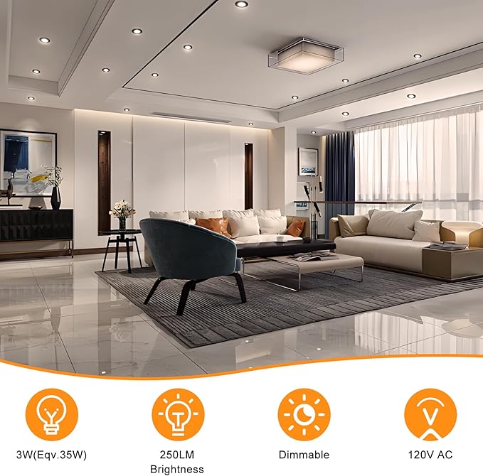 YGS-Tech 2 Inch LED Recessed Lighting, Dimmable Downlight 3W(35W Halogen Equivalent), CRI80, 4000K Natural White Ceiling Light with LED Driver (16 Pack)