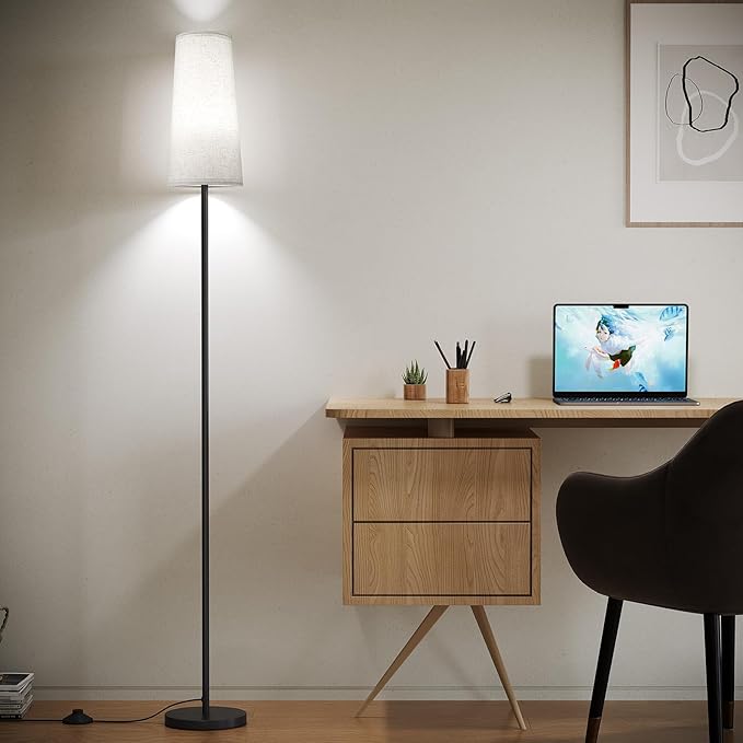 SUNMORY RGB Floor Lamps for Living Room, Smart APP Remote Control Standing Lamp with RGB Bulb, Dimmable Floor Lamp for Bedroom, Office, 61'' Tall Lamp, Suitable for Modern/Boho/Farmhouse Decor Styles